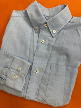 Dockers Light Blue Boys' Button-Down Long Sleeve Oxford Shirt